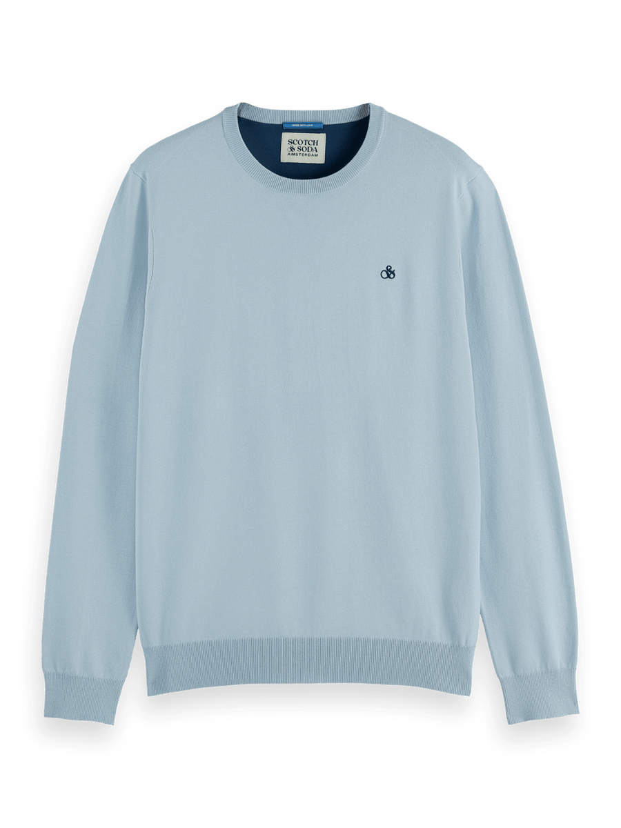 Scotch Soda Ecovero Crewneck Sweater Shirting Blue