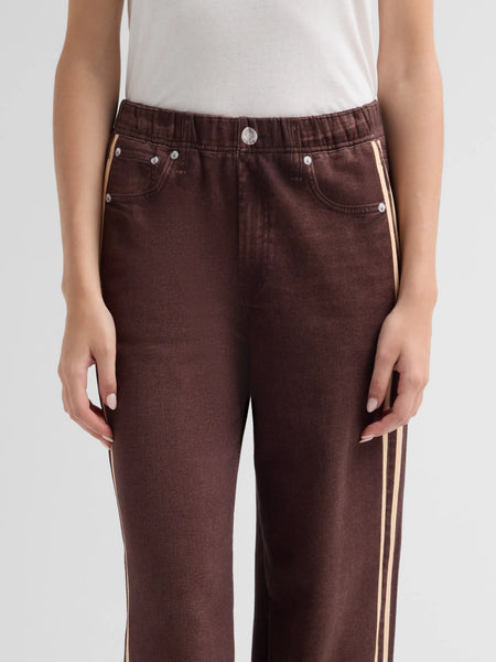 rag & bone Miramar Terry Track Pull On Pant - Chocolate
