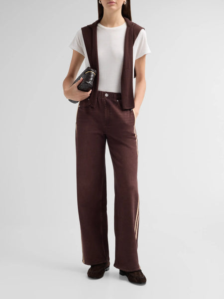 rag & bone Miramar Terry Track Pull On Pant - Chocolate