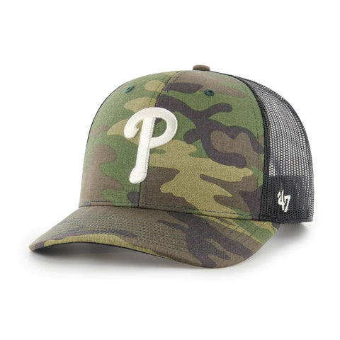 47Brand Philadelphia Phillies Camo Trucker Hat - nineNORTH | Men's & Women's Clothing Boutique