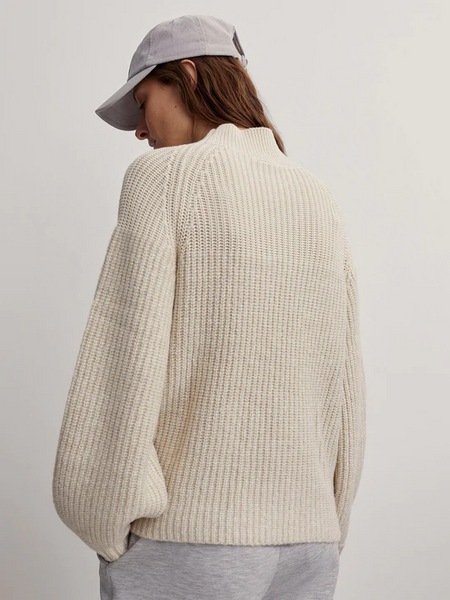 Varley Cecile Raglan Knit Sweater / Birch