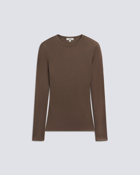 AGOLDE Delphi Slim Viscose Tee - Brunel - nineNORTH