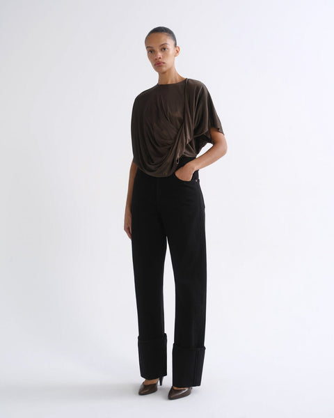 AGOLDE Milena Twist Tee - Bronze - nineNORTH