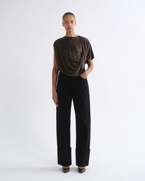 AGOLDE Milena Twist Tee - Bronze - nineNORTH