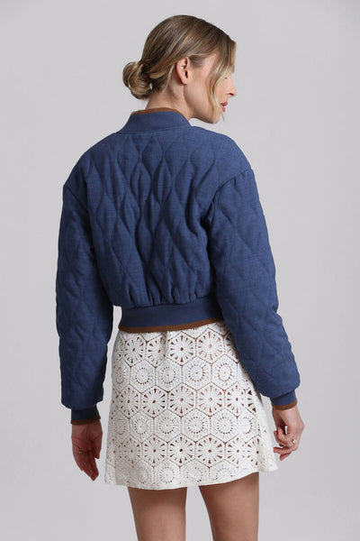 Avec Les Filles Quilted Chambray Bomber Jacket - nineNORTH | Men's & Women's Clothing Boutique
