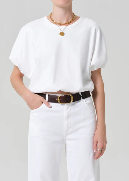 Citizens of Humanity Gia Bubble Tee - Soft White - nineNORTH | Men's & Women's Clothing Boutique
