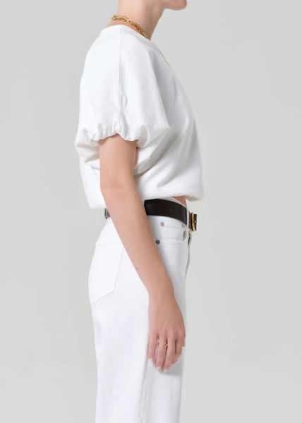 Citizens of Humanity Gia Bubble Tee - Soft White - nineNORTH | Men's & Women's Clothing Boutique