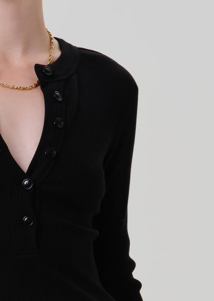 Citizens of Humanity Varra Henley - Black - nineNORTH
