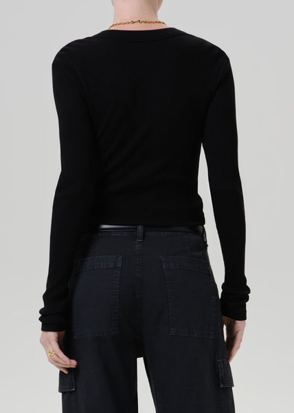 Citizens of Humanity Varra Henley - Black - nineNORTH