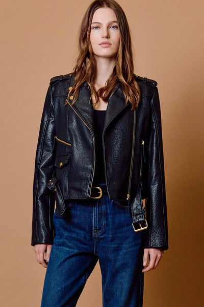 Cleobella Colton Leather Jacket - Black - nineNORTH