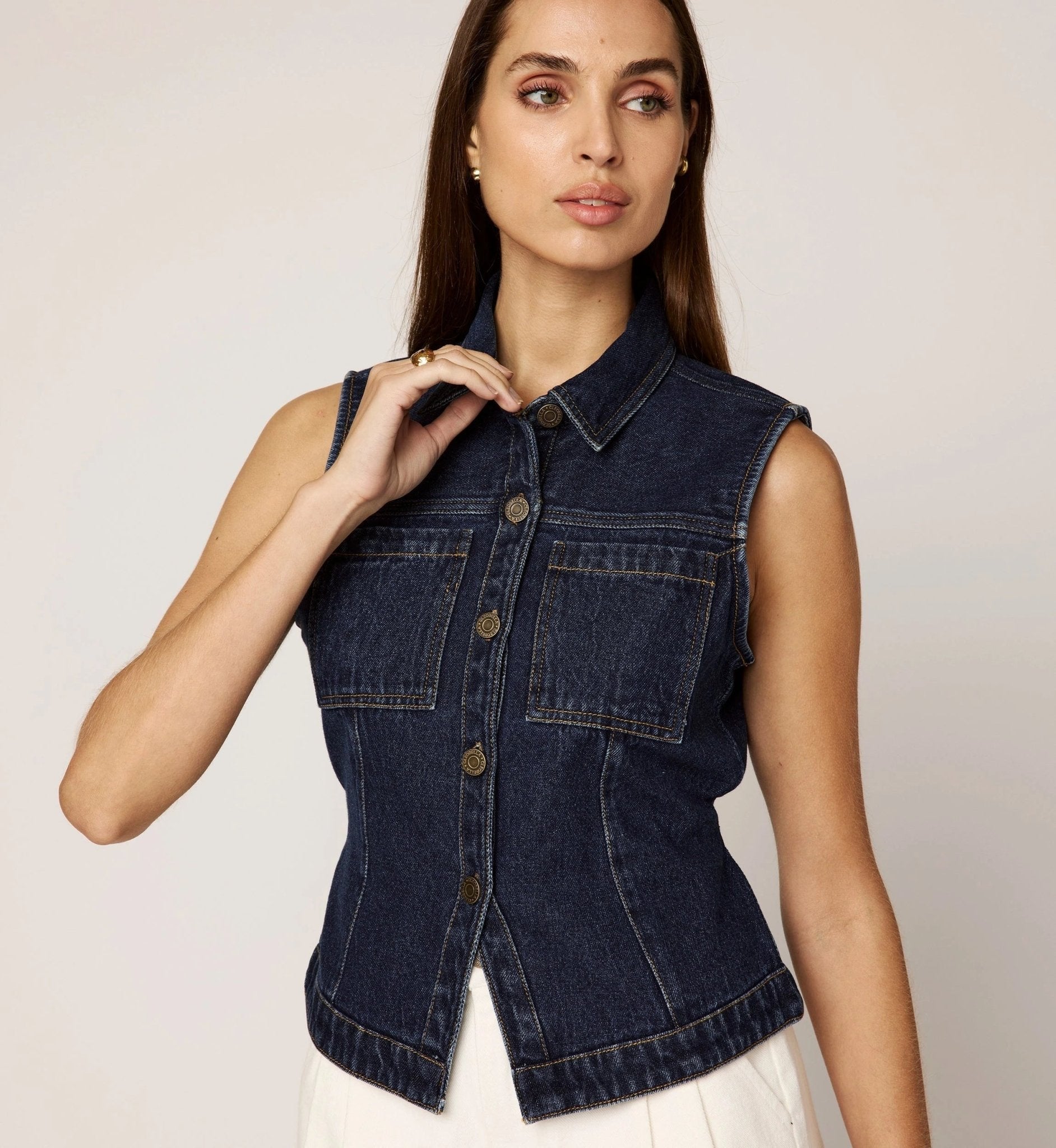 Cleobella Franka Vest / Dark Denim - nineNORTH | Men's & Women's Clothing Boutique