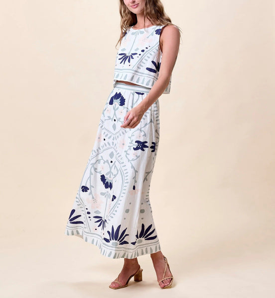 Cleobella Juliet Ankle Skirt - Liliana Blue Surf - nineNORTH | Men's & Women's Clothing Boutique