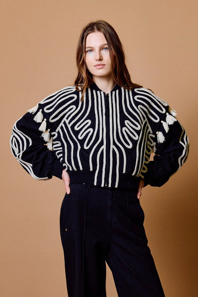 Cleobella Mondrian Jacket - Black Ivory - nineNORTH