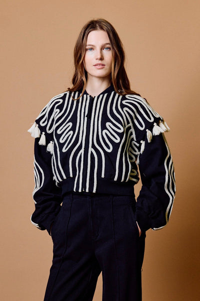 Cleobella Mondrian Jacket - Black Ivory - nineNORTH