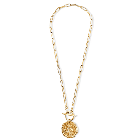 Ellie Vail / Asher Compass Pendant Toggle Chain Necklace - nineNORTH | Men's & Women's Clothing Boutique