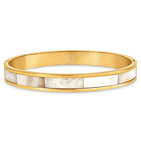 Ellie Vail / Estelle Mother Of Pearl Bangle Bracelet - nineNORTH | Men's & Women's Clothing Boutique