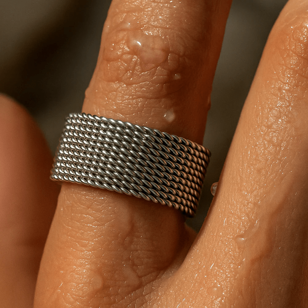 Ellie Vail Etta Mesh Ring - Silver - nineNORTH | Men's & Women's Clothing Boutique