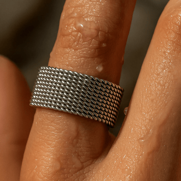 Ellie Vail Etta Mesh Ring - Silver - nineNORTH | Men's & Women's Clothing Boutique