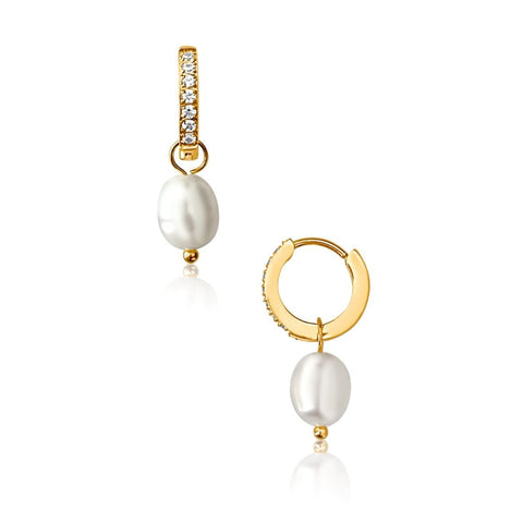 Ellie Vail / Georgie Huggie Hoop Pearl Earring - nineNORTH | Men's & Women's Clothing Boutique