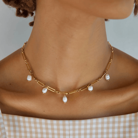 Ellie Vail / Kendall Toggle Chain Pearl Necklace - nineNORTH | Men's & Women's Clothing Boutique