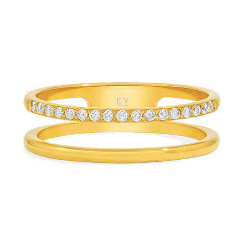 Ellie Vail / Tarryn Double Ring - Gold - nineNORTH | Men's & Women's Clothing Boutique