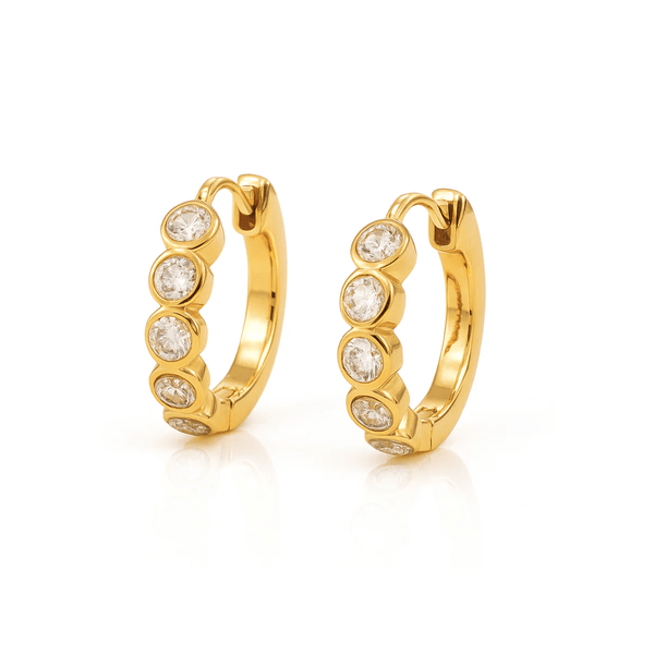Ellie Vail Varra Bezel Mini Hoop Earring - nineNORTH | Men's & Women's Clothing Boutique