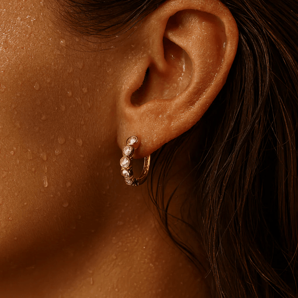 Ellie Vail Varra Bezel Mini Hoop Earring - nineNORTH | Men's & Women's Clothing Boutique