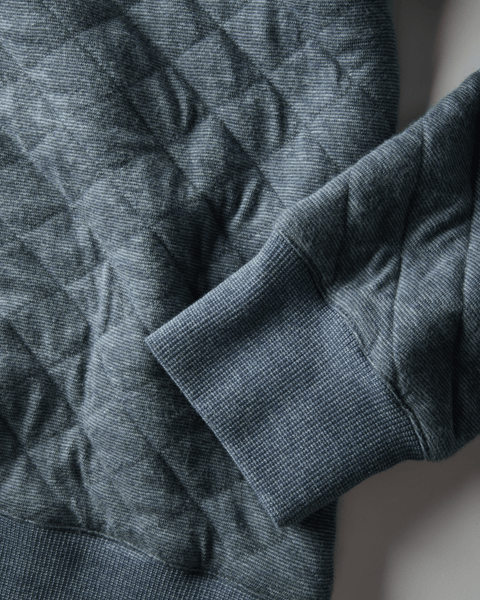 Faherty Epic Quilted Fleece Pullover - Crystal Creek Heather - nineNORTH