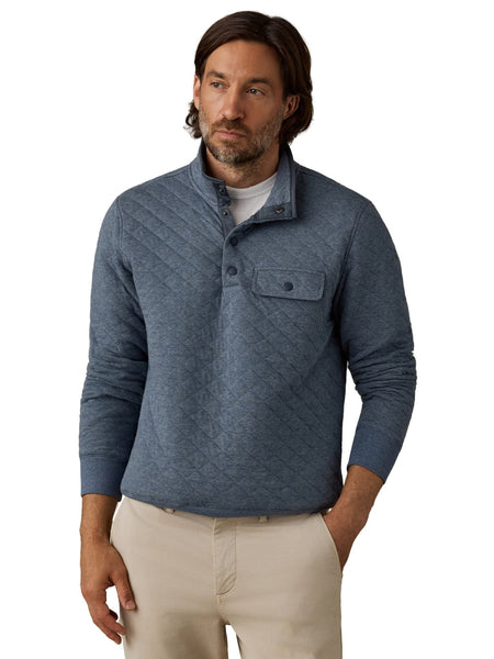 Faherty Epic Quilted Fleece Pullover - Crystal Creek Heather - nineNORTH | Haddonfield, NJ
