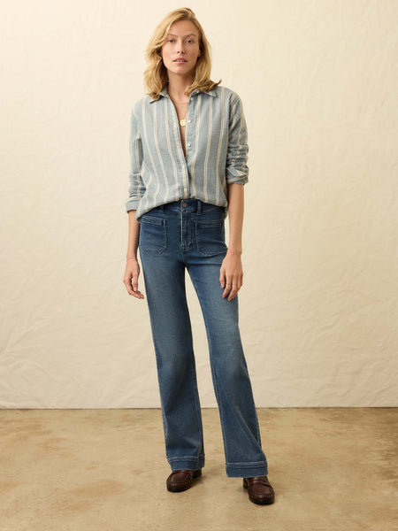 Faherty Heirloom Portuguese Flannel Relaxed Shirt / Blue Cove Stripe - nineNORTH | Men's & Women's Clothing Boutique