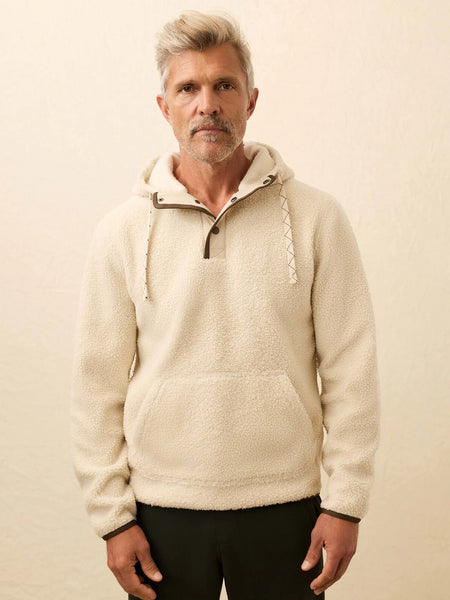 Faherty High Pile Fleece Hoodie / Arctic Ivory - nineNORTH | Men's & Women's Clothing Boutique