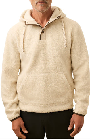 Faherty High Pile Fleece Hoodie / Arctic Ivory - nineNORTH | Men's & Women's Clothing Boutique