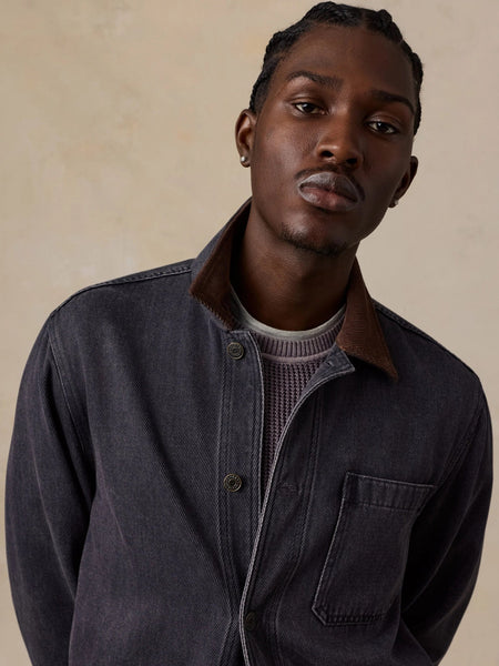 Faherty High Ridge Twill Studio Jacket - Washed Charcoal - nineNORTH | Men's & Women's Clothing Boutique