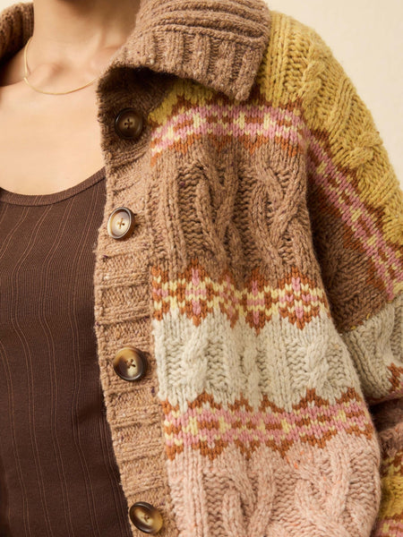 Faherty Highland Fairisle Cardigan / Lakeside Fairisle Haze - nineNORTH | Men's & Women's Clothing Boutique