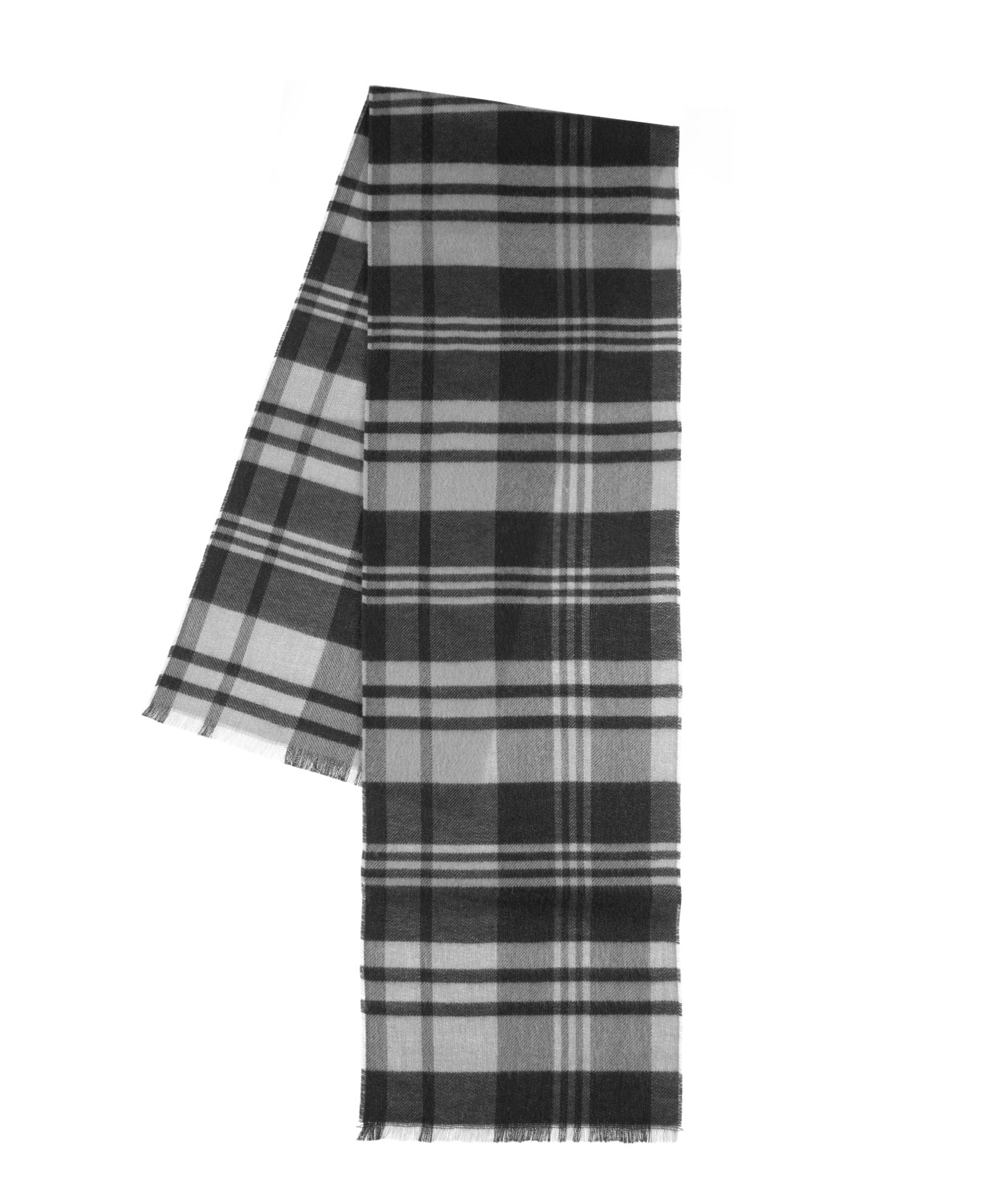 Faherty Hunter Plaid Scarf / Black & Grey - nineNORTH | Men's & Women's Clothing Boutique
