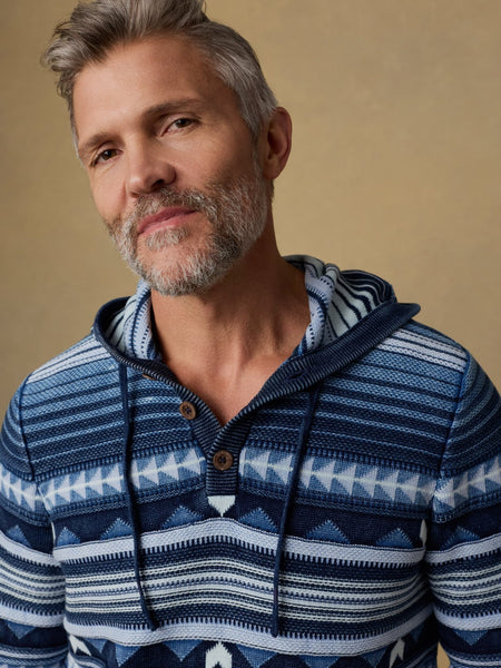 Faherty Indigo Hoodie - Indigo Rising Sky - nineNORTH | Men's & Women's Clothing Boutique