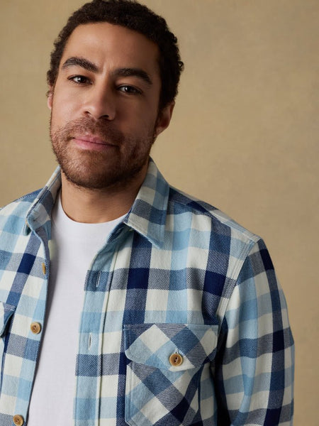 Faherty Indigo Overshirt - Indigo Island Buffalo - nineNORTH