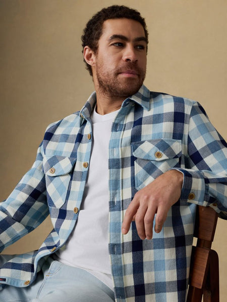 Faherty Indigo Overshirt - Indigo Island Buffalo - nineNORTH