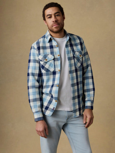 Faherty Indigo Overshirt - Indigo Island Buffalo - nineNORTH
