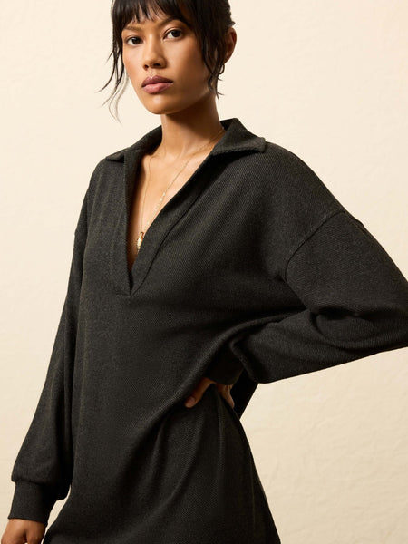 Faherty Legend Sweater Hudson Dress / Heathered Black Twill - nineNORTH | Men's & Women's Clothing Boutique