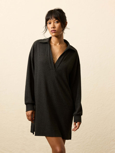 Faherty Legend Sweater Hudson Dress / Heathered Black Twill - nineNORTH | Men's & Women's Clothing Boutique