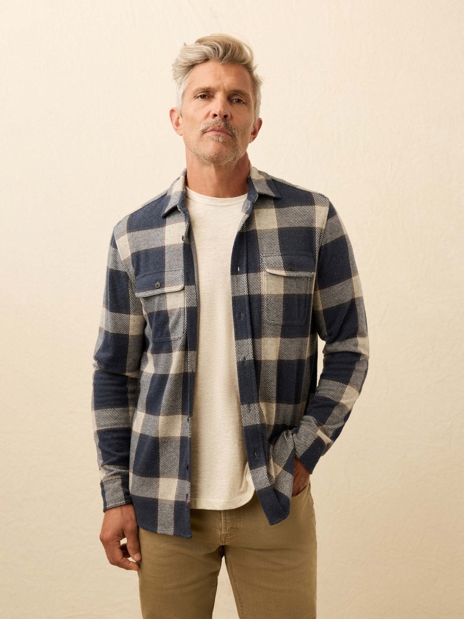 Faherty Legend Sweater Shirt / Navy Cloud Plaid - nineNORTH | Men's & Women's Clothing Boutique
