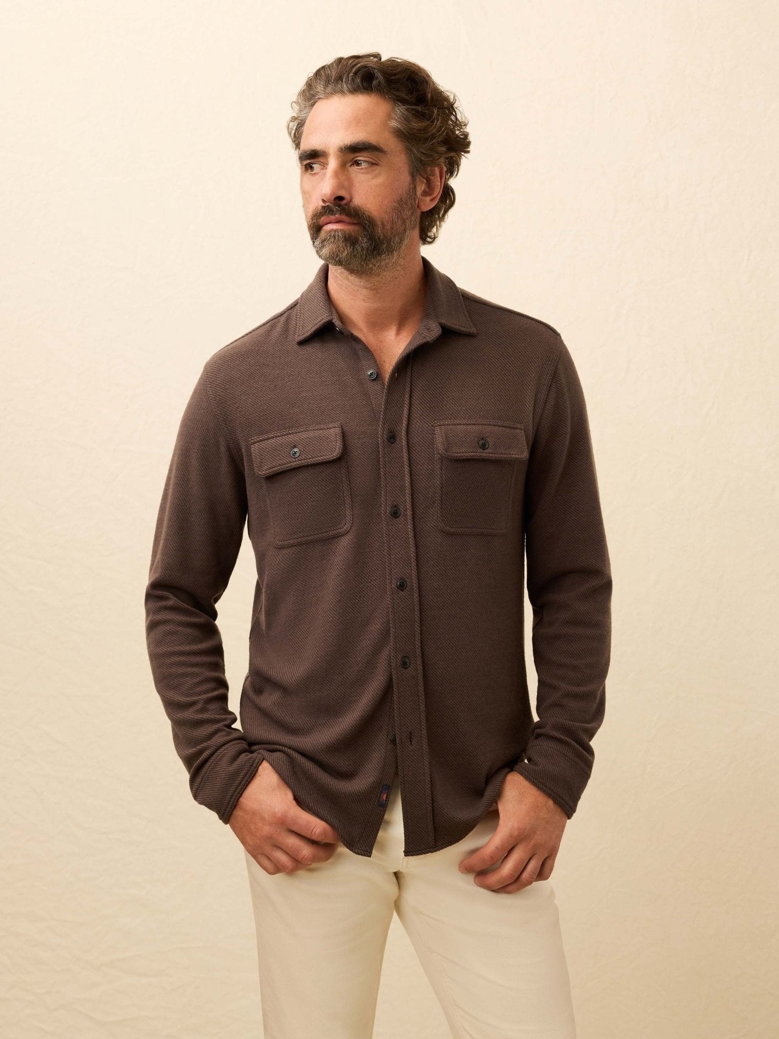 Faherty Legend Sweater Shirt / Valley Brown Twill - nineNORTH | Men's & Women's Clothing Boutique