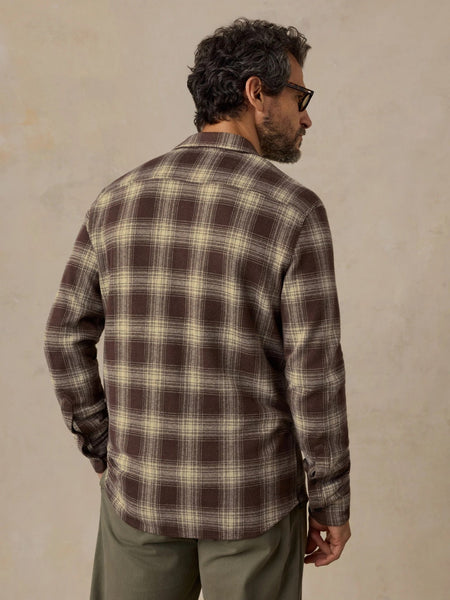 Faherty Legend Sweater Shirt - Walnut Ombre Plaid - nineNORTH