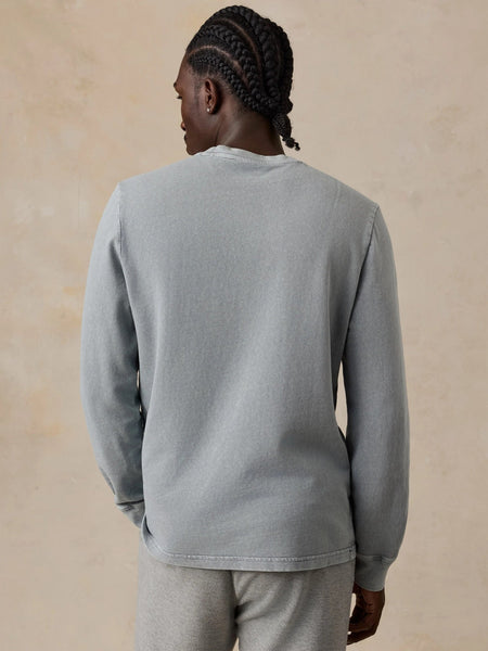 Faherty Long-Sleeve Recycled Terry Tee - Lakeshore Grey - nineNORTH