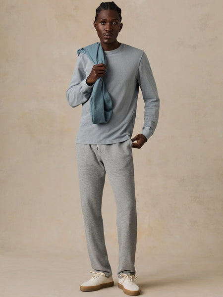 Faherty Long-Sleeve Recycled Terry Tee - Lakeshore Grey - nineNORTH
