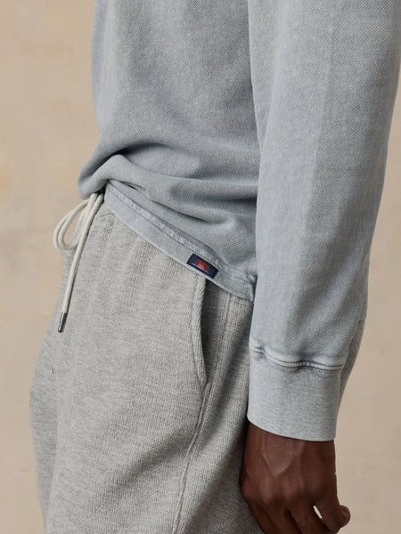 Faherty Long-Sleeve Recycled Terry Tee - Lakeshore Grey - nineNORTH