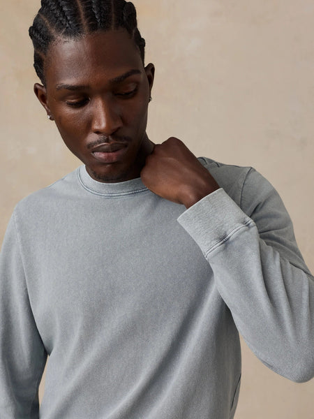 Faherty Long-Sleeve Recycled Terry Tee - Lakeshore Grey - nineNORTH