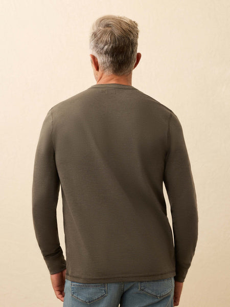 Faherty Long - Sleeve Waffle Henley / Night Rock - nineNORTH | Men's & Women's Clothing Boutique