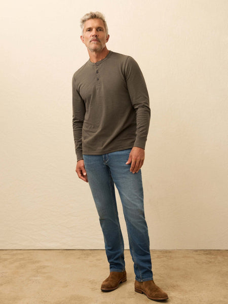 Faherty Long - Sleeve Waffle Henley / Night Rock - nineNORTH | Men's & Women's Clothing Boutique